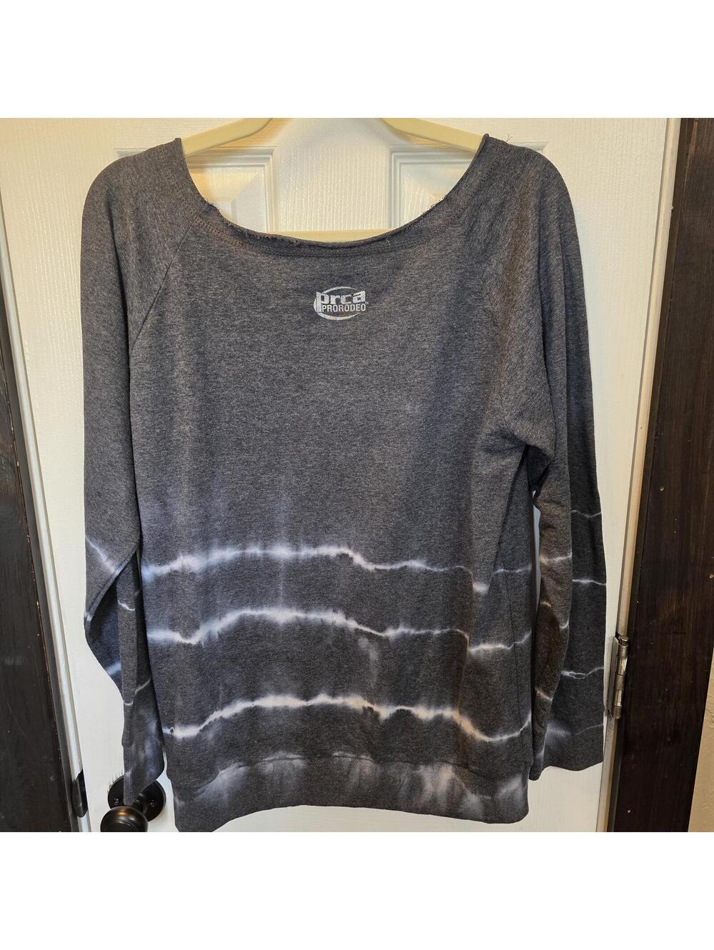 Wrangler Prorodeo Off the Shoulder Pullover Sweatshirt w/ Rodeo Graphic- Large - Picture 6 of 8